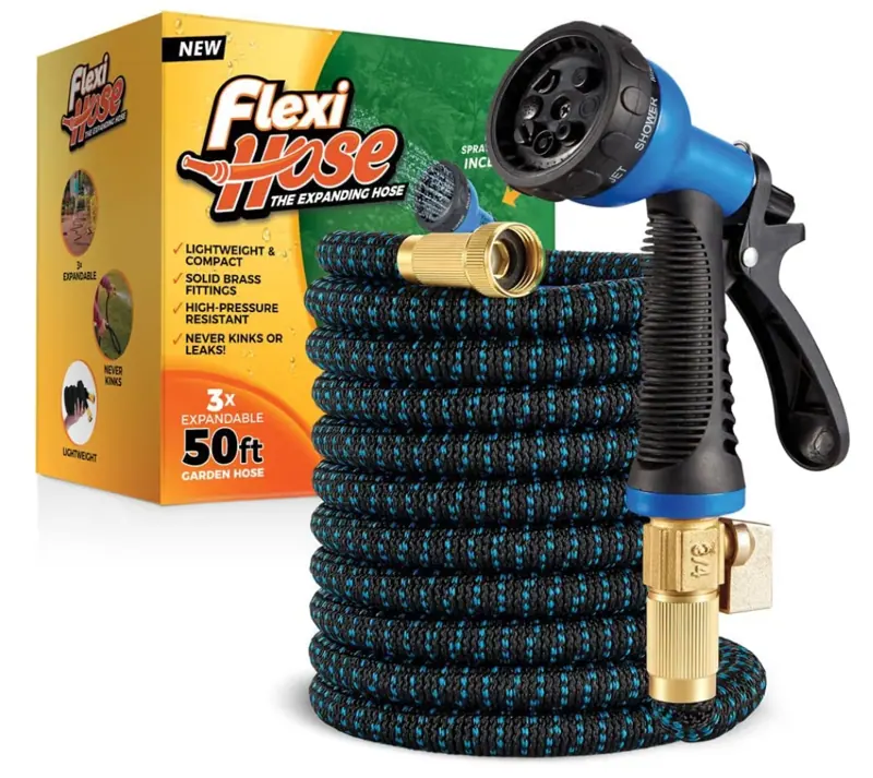 Flexi Hose 50 ft expandable garden hose with included spray nozzle