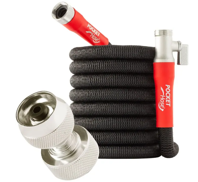 Pocket Hose Silver Bullet hose and connectors; nozzle not pictured