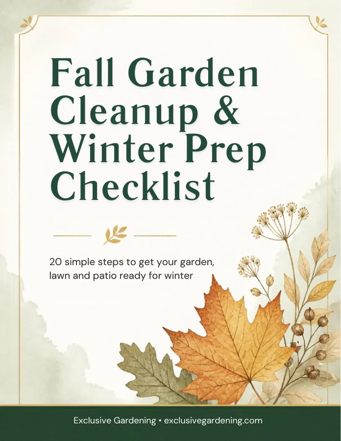 Original cover of the Fall Garden Cleanup and Winter Prep Checklist